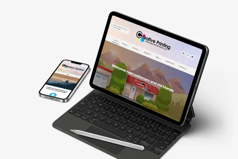 Website redesign and brand refresh for Creative Printing commercial printing company